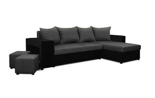 Generisch Möbel NAWSTOL - Ecksofa mit Schlaffunktion 205x130 cm - Eckcouch mit Bettkasten - Ecksofa Wohnlandschaft L Form (Linke oder RECHTE) von Generisch