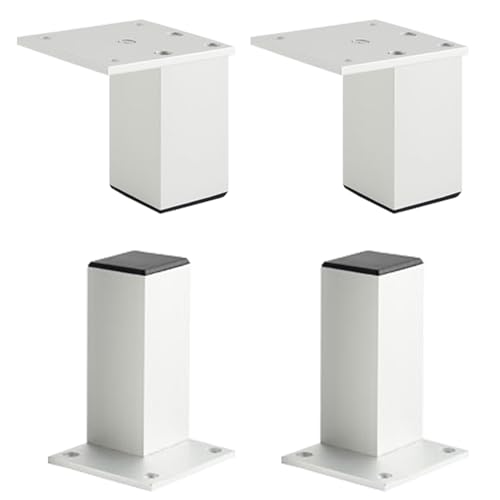 Generisch Möbelfüße Verstellbar Silver 4 Stück Möbelfüsse Verstellbar Mobelbeine,Höhe:6-40cm Sofasfüße Vierkant Schrank Füße Couchtisch Beine Sockelfuß Aluminium Eloxierte Oberfläche 3cm/1.2in von Generisch