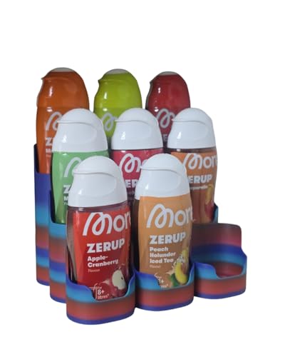 Generisch More Zerup Halterung – Flaschenhalter für 3, 6, 9, 12 oder 15 Flaschen – kompatibel mit More Zerup Sirupflaschen – Küchen- & Bar-Organizer für Ordnung (Rosa, 6er Halterung) von Generisch