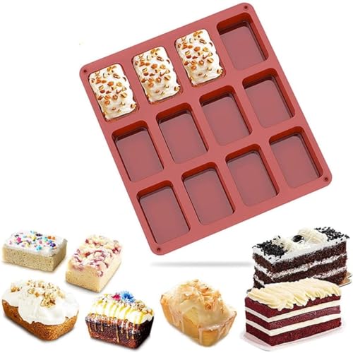 Generisch Muffinform Silikon für 12 Muffins, Silikon Muffinförmchen, Cupcake Formen, Backform Silikon Kuchenform Eckig Brownieform, Antihaft Backformen, Muffin Silikonform Fur Pudding Mini Kuchen Generisch Muffinform Silikon für 12 Muffins, Silikon Muffinförmchen, Cupcake Formen, Backform Silikon Kuchenform Eckig Brownieform, Antihaft Backformen, Muffin Silikonform Fur Pudding Mini Kuchen von Generisch