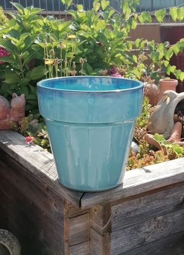 Generisch NEU !! Pflanztopf Übertopf ø 24 cm aus türkis glasierter Keramik Blumentopf Pflanzkübel Garten Deko Mediterran Generisch NEU !! Pflanztopf Übertopf ø 24 cm aus türkis glasierter Keramik Blumentopf Pflanzkübel Garten Deko Mediterran von Generisch