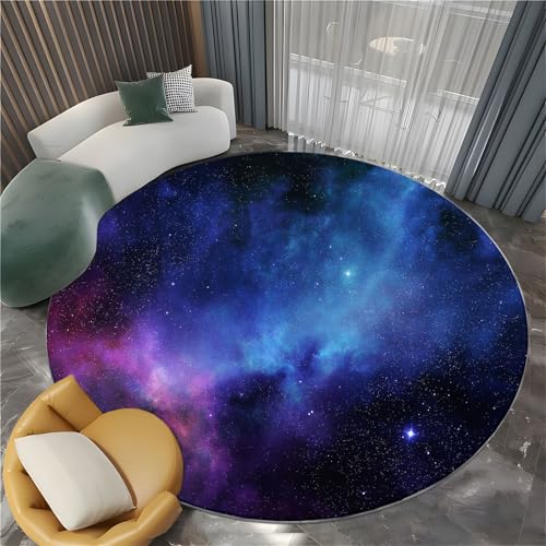Generisch Nebel-Hintergrund Runder Teppich Flauschig Waschbar - 180 cm Komfort Super Weich Runder Teppich Blau, für Arbeitszimmer Büro Wohnzimmer Esszimmer Schlafzimmer Generisch Nebel-Hintergrund Runder Teppich Flauschig Waschbar - 180 cm Komfort Super Weich Runder Teppich Blau, für Arbeitszimmer Büro Wohnzimmer Esszimmer Schlafzimmer von Generisch
