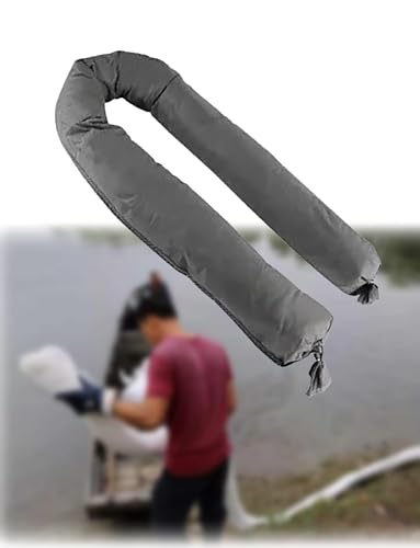 Generisch Ölabsorbierende Socken - Ölabsorbierende Socken for die Schwerindustrie - Nur Öl absorbierende Sperre, kein Wasser absorbierend, Polypropylen(Gray,7.6cmx3metres) von Generisch