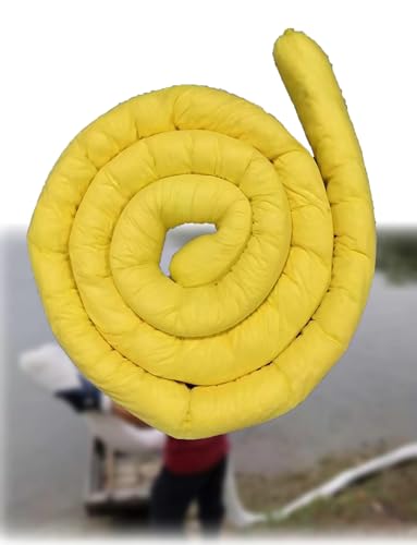 Generisch Ölabsorbierende Socken - Ölabsorbierende Socken for die Schwerindustrie - Nur Öl absorbierende Sperre, kein Wasser absorbierend, Polypropylen(Yellow,12.7x3meters) von Generisch