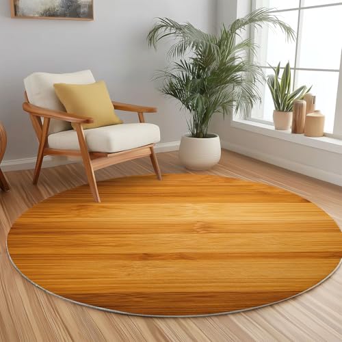 Generisch Orange Farbe Trendiger Runder Teppich 120 cm, Einfach Textur Holzmaserung Weicher Kurzflor Teppich Rund für Wohnzimmer Schlafzimmer oder Kinderzimmer, rutschfest & Waschbar Generisch Orange Farbe Trendiger Runder Teppich 120 cm, Einfach Textur Holzmaserung Weicher Kurzflor Teppich Rund für Wohnzimmer Schlafzimmer oder Kinderzimmer, rutschfest & Waschbar von Generisch