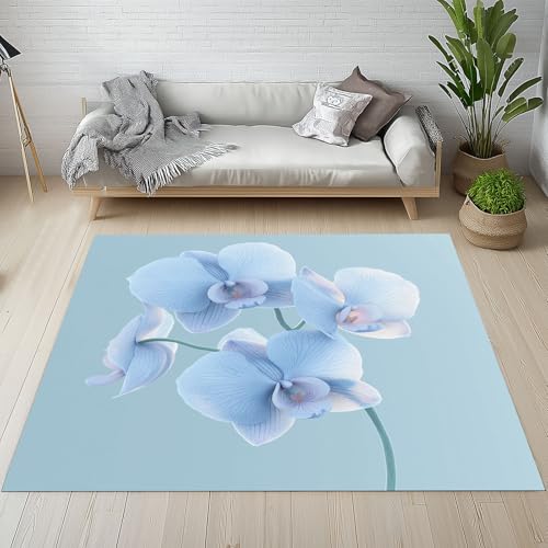 Generisch Orchidee Teppich Kurzflor 120x160 cm, Natur Blumenmuster Bettvorleger Weich rutschfest Waschbar, Carpet für Wohnzimmer, Schlafzimmer, Esszimmer, Kinderzimmer f1st267 Generisch Orchidee Teppich Kurzflor 120x160 cm, Natur Blumenmuster Bettvorleger Weich rutschfest Waschbar, Carpet für Wohnzimmer, Schlafzimmer, Esszimmer, Kinderzimmer f1st267 von Generisch