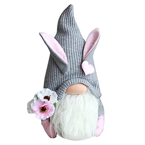 Generisch Ostern Deko Wichtel Handgemachte Plüsch Osterhasen Zwerg Osterdeko Wichtel Figuren Kleine Osterhasen Puppen für Osterdekoration Frühling Osterhase Wichtel Dekor Urlaub Dekoration von Generisch