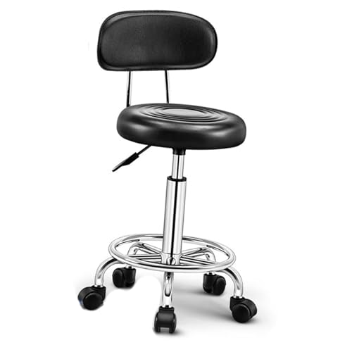 Generisch PU Leder runder Rollhock mit Fußrückschwenfshöhe Einstellung Spa Zeichnung Salon Tattoo Arbeit Office Massage Hocker Task Stuhl Schwarz Pulley-with-backrest Generisch PU Leder runder Rollhock mit Fußrückschwenfshöhe Einstellung Spa Zeichnung Salon Tattoo Arbeit Office Massage Hocker Task Stuhl Schwarz Pulley-with-backrest von Generisch