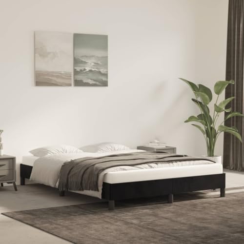 Generisch Pangshiyuan Bettgestell ohne Matratze Schwarz 140x200 cm Samt,jiangboyue-346978 Generisch Pangshiyuan Bettgestell ohne Matratze Schwarz 140x200 cm Samt,jiangboyue-346978 von Generisch