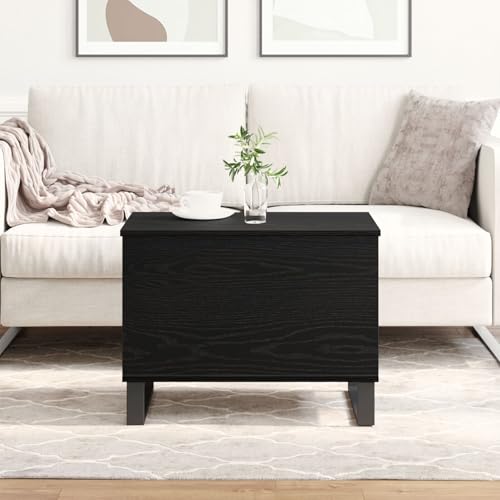 Generisch Pangshiyuan Couchtisch mitLift-Oberfläche Schwarz Eiche 60x44,5x45 cm Holzwerkstoff,jiangboyue-862967 von Generisch