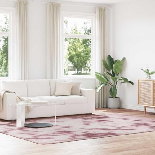 Generisch Pangshiyuan Teppich Shaggy Hochflor NAVARRA Altrosa 240x340 cm Polyester,jiangboyue-4102857 von Generisch