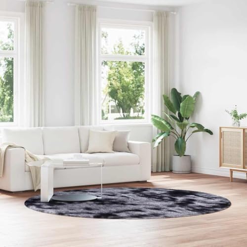 Generisch Pangshiyuan Teppich Shaggy Hochflor NAVARRA Dunkelgrau 240x240 cm Polyester,jiangboyue-4102928 von Generisch