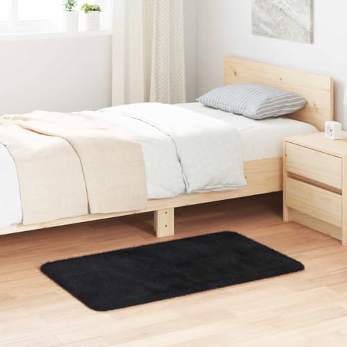 Generisch Pangshiyuan Teppich Shaggy Hochflor NAVARRA Schwarz 60x100 cm Polyester,jiangboyue-4102806 von Generisch