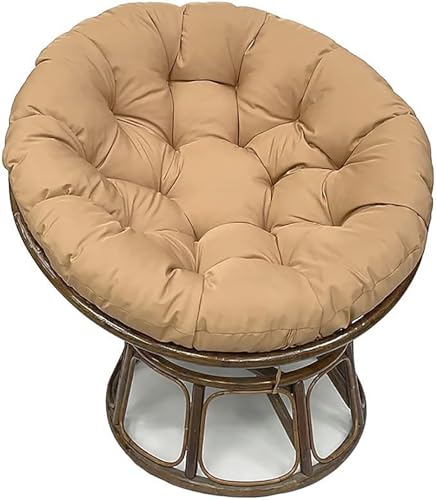 Generisch Papasan Stuhlkissen, Polster für Papasansessel Hängekorb, Papasan Hängender Korbstuhl Pad Weich Verdickte Schaukel Stuhlkissen Outdoor (Kaffee hell, 120x120cm) von Generisch