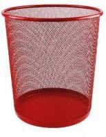 Generisch Papierkorb - Mülleimer - Papiermülleimer - Büropapiermülleimer - Papierkorb Büro - Abfalleimer aus Metall 22 x 26,5 x 28 cm 13 Liter 6 verschiedenen Farben (Rot) von Generisch