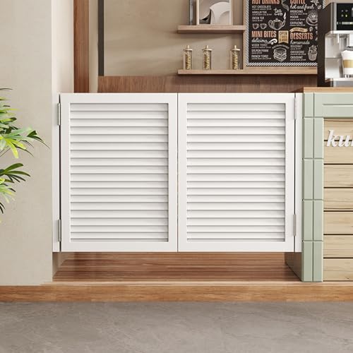 Generisch Pendeltüren Holz, Cafe Saloontüren Schwingtüren, W 80-170cm Flurtrennwänden Cowboy-Tür Für Bar Garten Und Wohnräume(Weiß,H100cm x W100cm) von Generisch