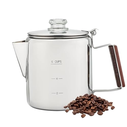 Generisch Percolator Kaffeekanne - Percolator-Kaffeemaschine aus Edelstahl | Edelstahl Robustes Kompaktes Design Für Outdoor von Generisch