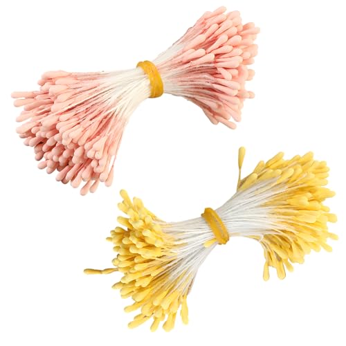 350 Stück Pfeifenreiniger Blumen Staubblatt mit Zwei Perlen Köpfen 3mm, Pfeifenreiniger zum Basteln, Tulpe Blumenstrauß Pfeifenreiniger Zubehör für DIY Handwerksprojekt (Gelb&Rosa) 350 Stück Pfeifenreiniger Blumen Staubblatt mit Zwei Perlen Köpfen 3mm, Pfeifenreiniger zum Basteln, Tulpe Blumenstrauß Pfeifenreiniger Zubehör für DIY Handwerksprojekt (Gelb&Rosa) von Generisch