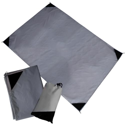 Generisch Picknickdecke 210x200 cm – Leichte Outdoor Decke mit Tragetasche – Wasserdicht & Waschbar – Mit Ecktaschen für Sand oder Steine – Ideal für Strand, Camping, Garten & Picknick von Generisch