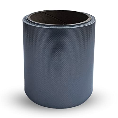 Generisch Planen-Reparatur-Klebeband – Wasserdichtes Reparaturband selbstklebend für LKW-Plane, PVC-Plane, Markise, Zelt (RAL 9006 silber, 10 cm x 2,5 m) von Generisch