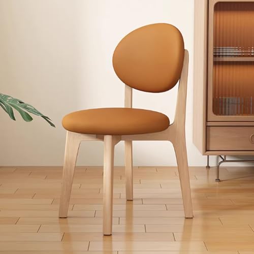 Generisch Polsterstuhl Esszimmer 2er Set Modern Küchenstühle mit Lehne und Polster Stapelstühle Holz für Esszimmer Küche Wohnzimmer Büro (Holz 1) von Generisch