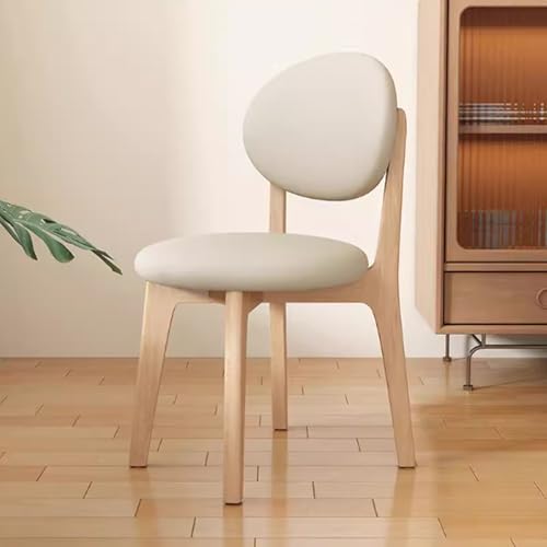 Generisch Polsterstuhl Esszimmer 2er Set Modern Küchenstühle mit Lehne und Polster Stapelstühle Holz für Esszimmer Küche Wohnzimmer Büro (Holz 2) von Generisch