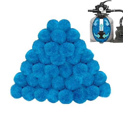 Generisch Poolfilterbälle | Filterbälle Für Schwimmbecken | Wiederverwendbare Effiziente Alternative zu Sand Für Außenpools Wasserreinigung Nachhaltige Filterung Ohne von Generisch