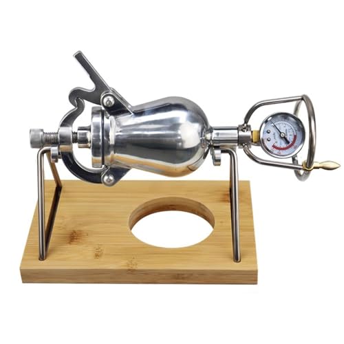 Generisch Popcorn Cannon Popcorn Kanone Kleine handgekurbelte Retro-Popcornmaschine aus Edelstahl mit 360 ml Fassungsvermögen, kann Schwarze Bohnen, Reis usw. aufnehmen. von Generisch