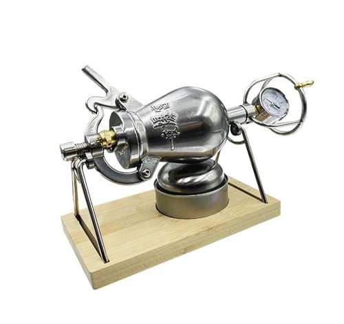 Generisch Popcorn Cannon Popcorn Kanone Mini-Retro-Popcornmaschine, traditionelle Hand-Popcornmaschine, Edelstahl-Popcornmaschine(Size:4) von Generisch