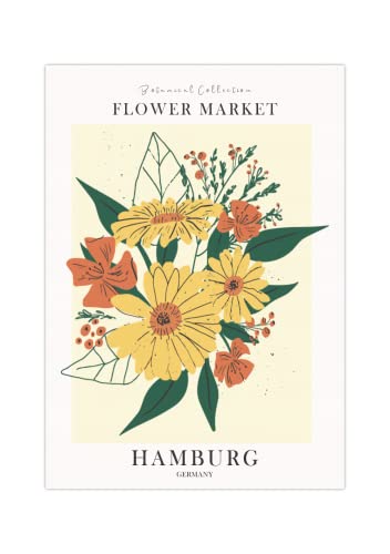 Generisch Poster Blumenmarkt Hamburg | Bild Küche A3 (42x29,7 cm) von Generisch