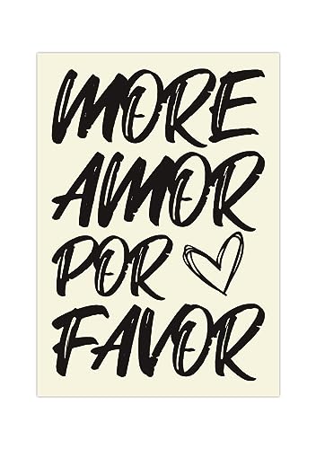 Generisch Poster More Armor Por Favor | Bild Spruch Liebe (A4 (29,7 x 21 cm)) von Generisch