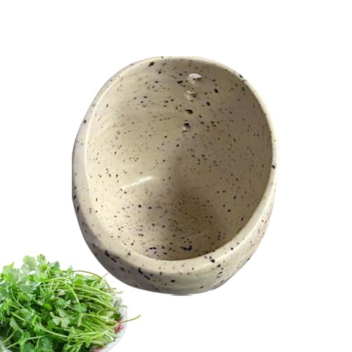 Generisch Pottery H-erb Stripper, Keramikkraut Stripper Bowl, Handgefertigte Kleine Keramik Stripper Schüssel, Blattgrün Blätterblätterentfernung Mit 4 Löchern Für Grünkohl Und Chard von Generisch