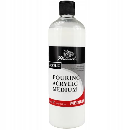 Generisch Pouring Medium 500 ml Aureo – Acrylfarben Verdünner für Fluid Art & Pouring Technik – Transparent, Rissfrei – Gießmedium für Acrylmalerei – Glänzend – Für Künstler & Anfänger von Generisch