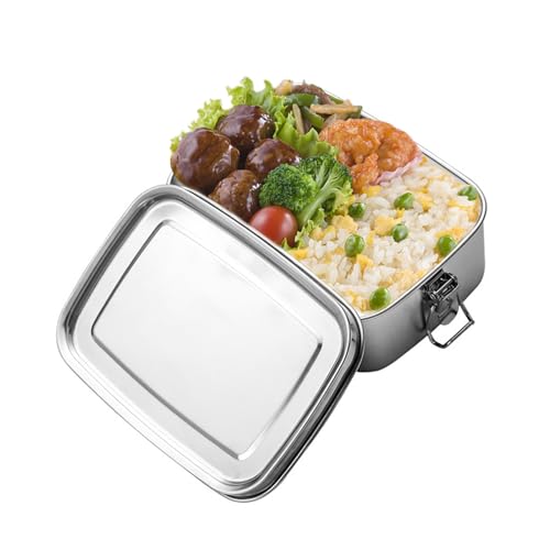 Generisch Premium Edelstahl Brotbox 18.7x13.5x7cm Rechteckige Meal Prep Mit Doppelverschlusssystem Für Kalte/Warme Speisen Ideal Für Studenten Angestellte Und Gesundes Unterwegs Generisch Premium Edelstahl Brotbox 18.7x13.5x7cm Rechteckige Meal Prep Mit Doppelverschlusssystem Für Kalte/Warme Speisen Ideal Für Studenten Angestellte Und Gesundes Unterwegs von Generisch
