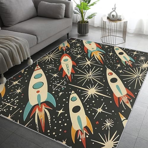 Generisch Rakete Teppich Wohnzimmer 200x300, Kurzflor Teppich Schlafzimmer Atom Luft- Und Raumfahrt Weltraum Kinder Wohnzimmerteppich Groß, Weich Flanell - Antirutsch Carpet H-5 Generisch Rakete Teppich Wohnzimmer 200x300, Kurzflor Teppich Schlafzimmer Atom Luft- Und Raumfahrt Weltraum Kinder Wohnzimmerteppich Groß, Weich Flanell - Antirutsch Carpet H-5 von Generisch