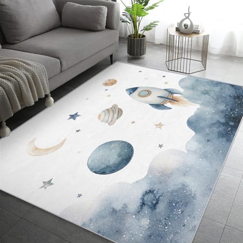 Generisch Rakete Teppich Wohnzimmer 240x340, Kurzflor Teppich Schlafzimmer Planet Sternenhimmel Kinder Jungen Wohnzimmerteppich Groß, Weich Flanell - Antirutsch Carpet H-7 Generisch Rakete Teppich Wohnzimmer 240x340, Kurzflor Teppich Schlafzimmer Planet Sternenhimmel Kinder Jungen Wohnzimmerteppich Groß, Weich Flanell - Antirutsch Carpet H-7 von Generisch