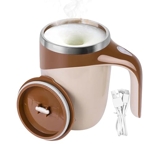 Generisch Rechargeable Coffee Mixing Cup, Coffee Mug with Lid and Stirrer, Magnetic Mug for Coffee, Fast Charging Stirring Coffee Mug, Coffee Stirring Mug for Travel, Auto Mixing Magnetic Coffee Cup von Generisch