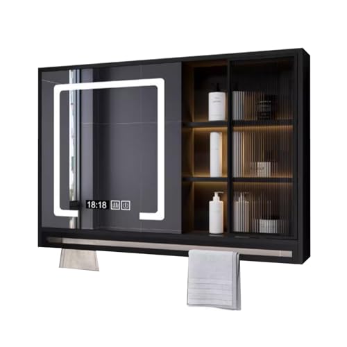 Generisch Rechteckiger LED-Badspiegelschrank mit Antibeschlagfunktion und Stauraum, Spiegelschrank mit Smart-Touch-Schalter, Wand-Waschtisch for Modernes Generisch Rechteckiger LED-Badspiegelschrank mit Antibeschlagfunktion und Stauraum, Spiegelschrank mit Smart-Touch-Schalter, Wand-Waschtisch for Modernes von Generisch