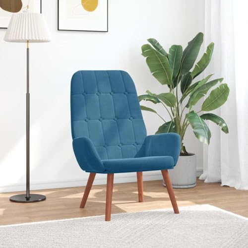 Generisch Relaxsessel Blau Samt,jiangboyue-4102642 von Generisch