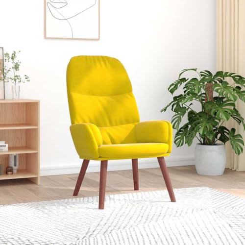 Generisch Relaxsessel Gelber Samt,jiangboyue-4102617 von Generisch