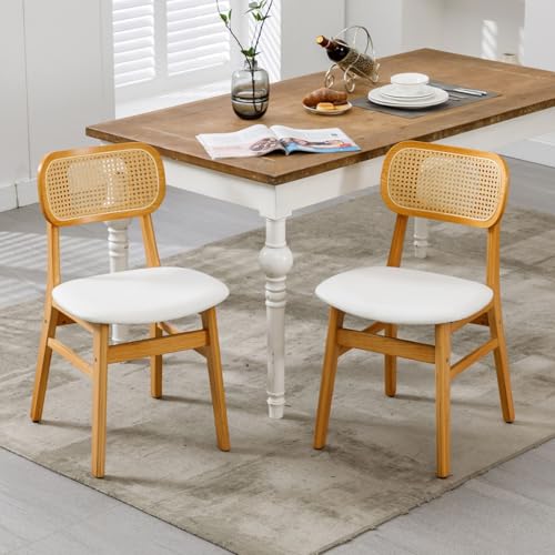 Generisch Retro-Esszimmerstühle, 2er-Set, bequem gepolsterte Seitenstühle aus PU-Leder Generisch Retro-Esszimmerstühle, 2er-Set, bequem gepolsterte Seitenstühle aus PU-Leder von Generisch