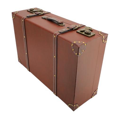 Generisch Retro-Koffer, handgefertigte Vintage-Koffer, Vintage-Gepäck aus PU-Leder für Reisen zu Hause oder unterwegs Generisch Retro-Koffer, handgefertigte Vintage-Koffer, Vintage-Gepäck aus PU-Leder für Reisen zu Hause oder unterwegs von Generisch