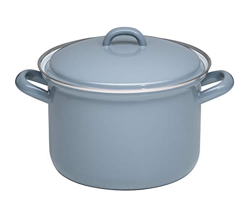 Riess 0122-065 Fleischtopf mit Deckel 16, CLASSIC - PURE GREY, Durchmesser 16 cm, Inhalt 1,5 Liter, Höhe 15,5 cm, Emaille, helles Grau, 1,056kg, 22,9 x 17,6 x 15,5cm, Induktion von Riess