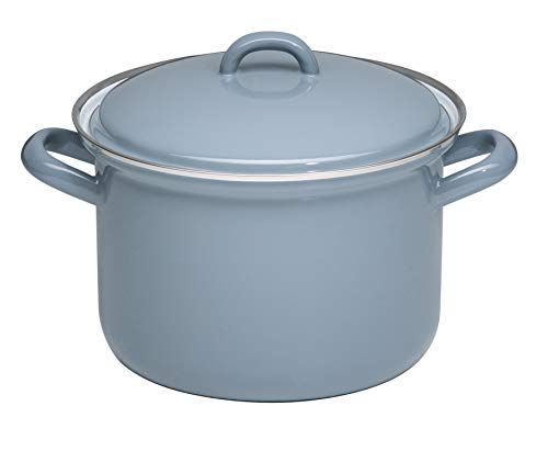 Riess 0124-065 Fleischtopf mit Deckel 20, CLASSIC - PURE GREY, Durchmesser 20 cm, Inhalt 3,5 Liter, Höhe 18,2 cm, Emaille, helles Grau, 1,584kg, 27,6 x 21,7 x 18,2cm, Induktion von Riess