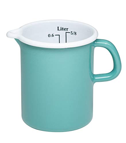 Riess, 0337-110, Küchenmaß 9cm,Inhalt 0,5 Liter, Sonderedition Nature Green, MEDIUM, emailierter Stahl, Grün, Gewicht 0,333 kg, 9cm Durchmesser, Induktion von Riess