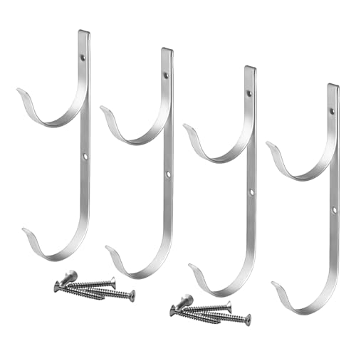 Generisch Robuster Pools Skimmer Halter - Aluminiumlegierung Zaunhaken für Poolschlauch - Hochbelastbare Halterung für Kescher, Bürsten, Schläuche und Teleskopstangen von Generisch