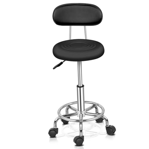 Generisch Rollinghocker mit Rädern, Höhe Verstellbarer Drehtriebsarbeit Spa Shop Salon Hocker, Kunstleder weiches Kissen rund Rolling Stuhl Stuhl Office Stuhl Stuhl Bar Cafe Home Chair Stuhl Generisch Rollinghocker mit Rädern, Höhe Verstellbarer Drehtriebsarbeit Spa Shop Salon Hocker, Kunstleder weiches Kissen rund Rolling Stuhl Stuhl Office Stuhl Stuhl Bar Cafe Home Chair Stuhl von Generisch