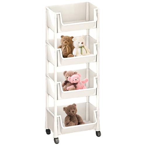 Generisch Rollwagen für Bücher, Rollwagen für Kinder |Mehrschichtiger Rollwagen für Kinder mit Rädern | Kleine Räume, Enge Räume, Spielzeug, Snacks, Organizer für Schlafzimmer, Kinderzimmer Generisch Rollwagen für Bücher, Rollwagen für Kinder |Mehrschichtiger Rollwagen für Kinder mit Rädern | Kleine Räume, Enge Räume, Spielzeug, Snacks, Organizer für Schlafzimmer, Kinderzimmer von Generisch