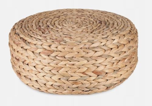 Generisch Rund Pouf Sitzhocker Sitzpouf Boho Style Natürliche Wasserhyazinthe 3 Modelle (1) von Generisch