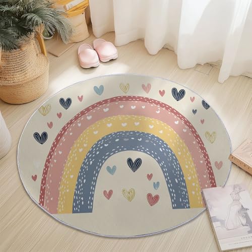 Generisch Rund Teppich Kurzflor Abstrakter Süßer Regenbogen Design, ø 150 cm, waschbar Wohnzimmerteppich rutschfest, weich für Wohnzimmer Schlafzimmer Zuhause Büro, Bunt Generisch Rund Teppich Kurzflor Abstrakter Süßer Regenbogen Design, ø 150 cm, waschbar Wohnzimmerteppich rutschfest, weich für Wohnzimmer Schlafzimmer Zuhause Büro, Bunt von Generisch